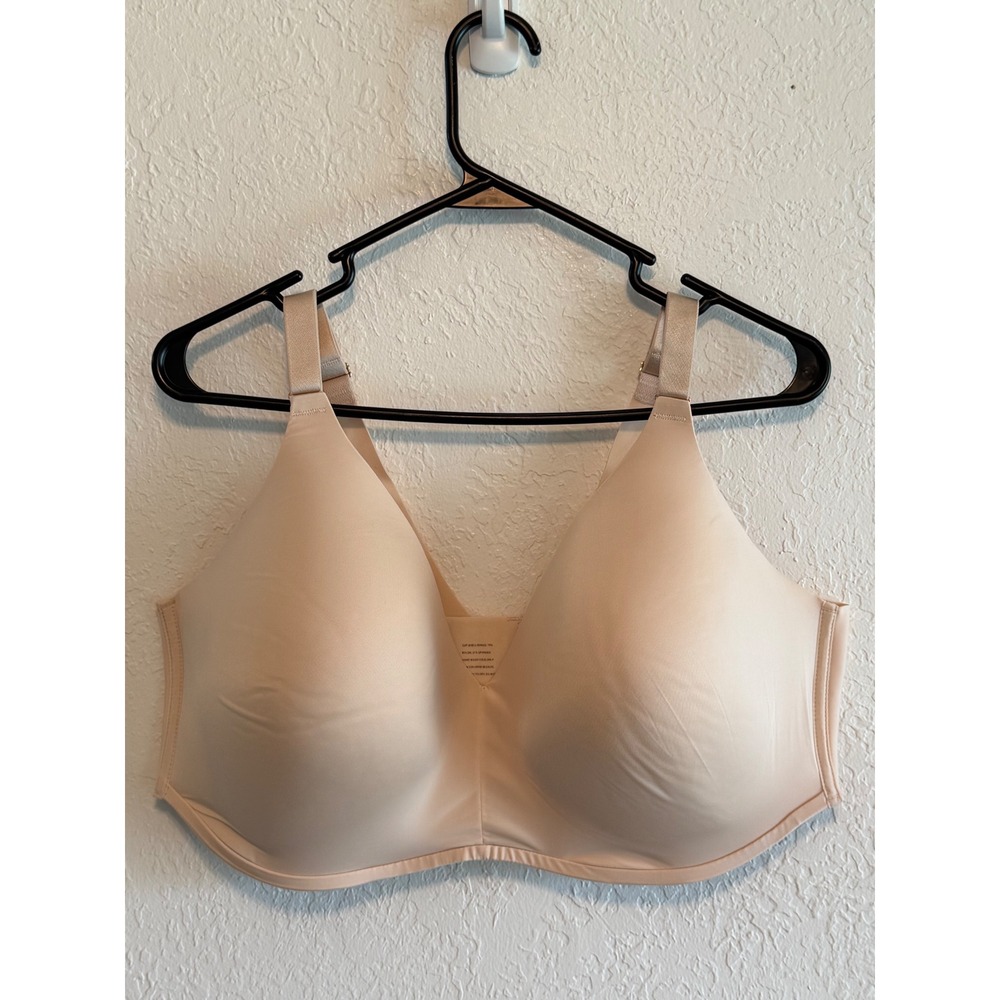 Soma Vanishing 360 Wireless Bra 44DD Pale Sand 570306114 Nude Full Coverage